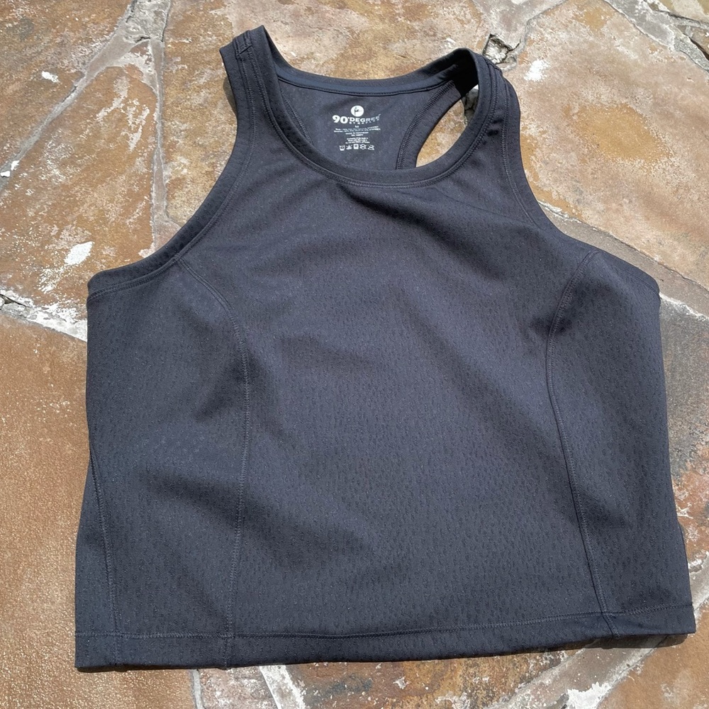 90 Degree By Reflex - Women's Wonderlink Printed Cropped Racerback Tank Top
